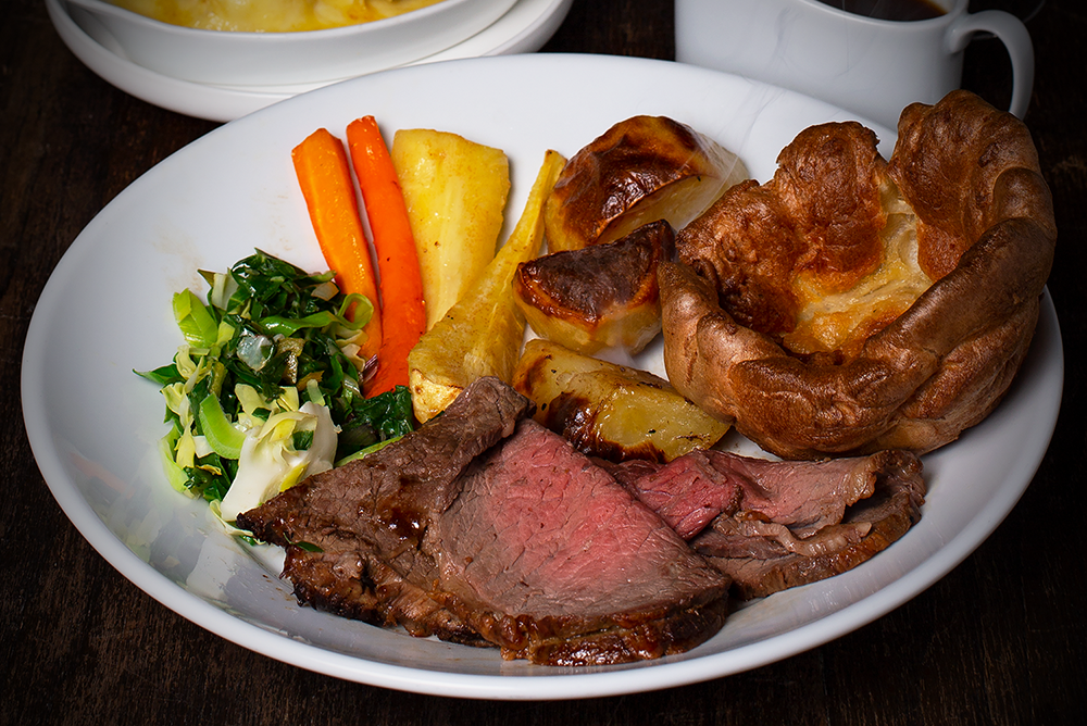 A plated meal at The Anchor Inn